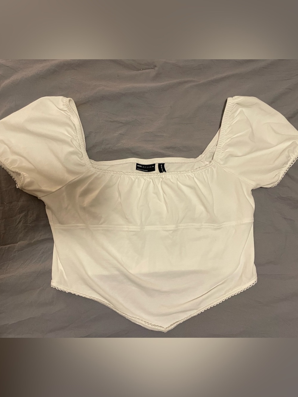ASOS Design White Milkmaid Crop Top